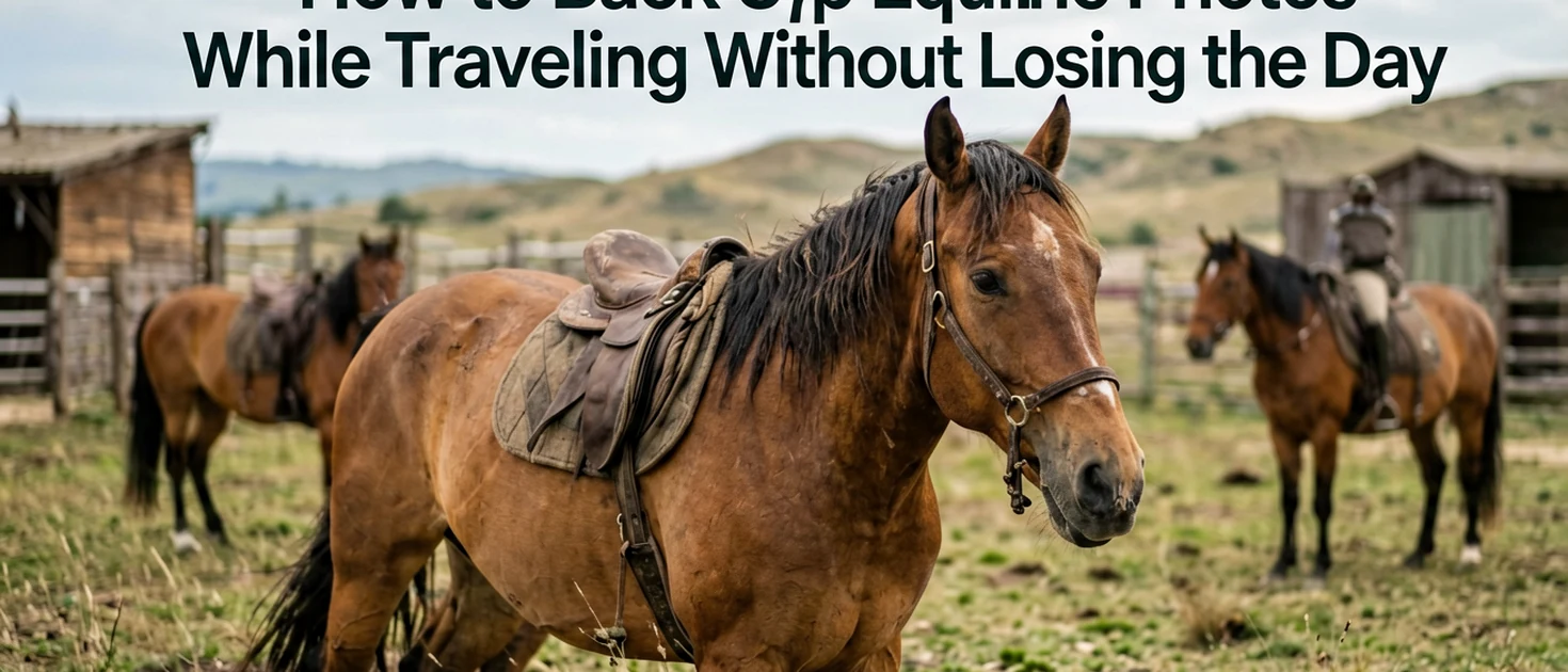 How to Back Up Equine Photos While Traveling Without Losing the Day